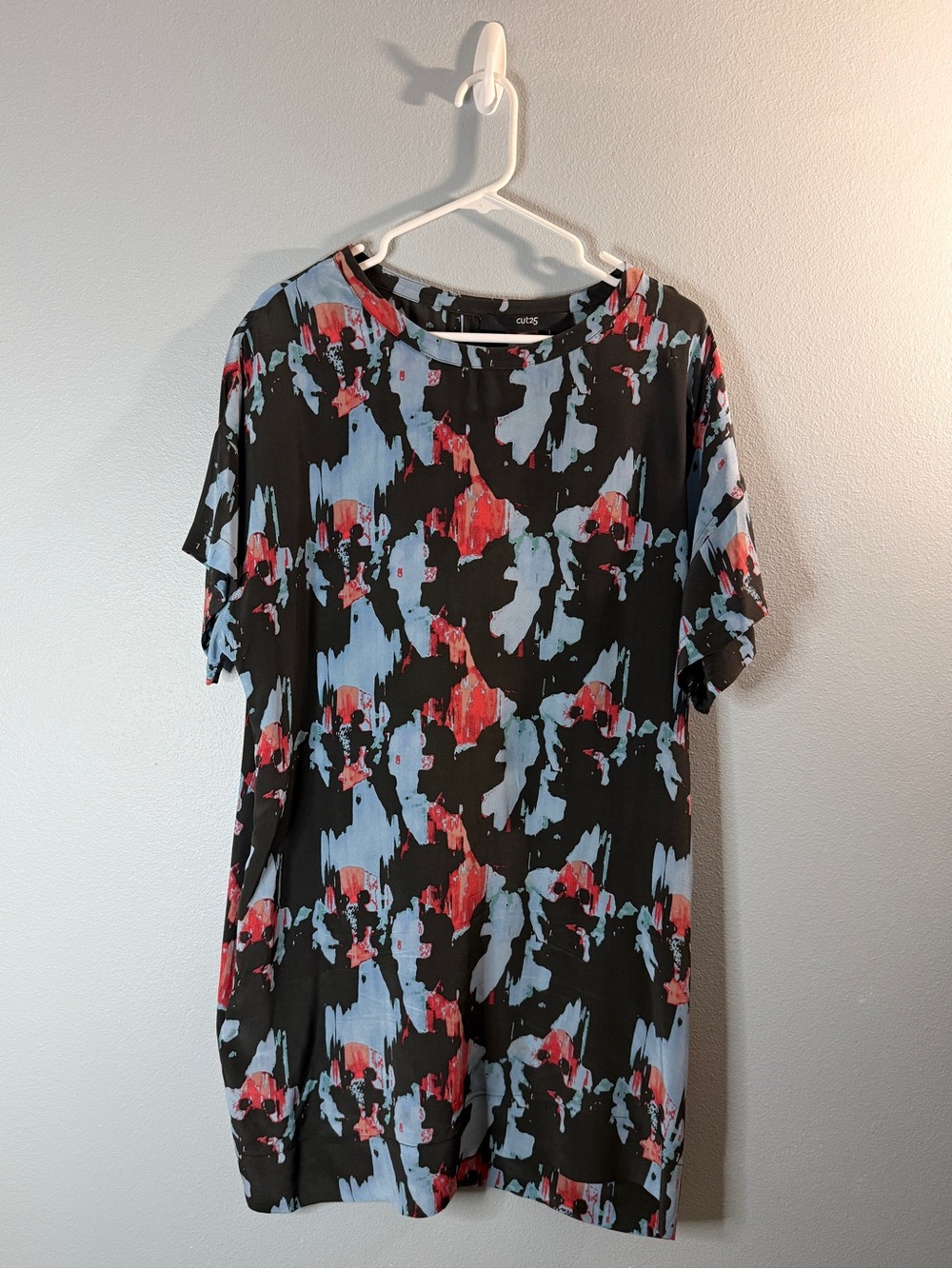 Cut25 by Yigal Azrouël 100% Silk Abstract Print Dress Sz 10